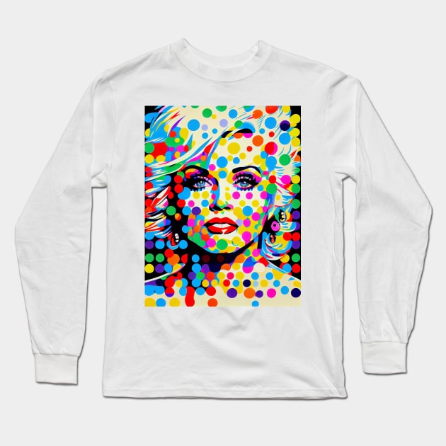 Abstract pop art style woman portrait Long Sleeve T-Shirt by loucaski